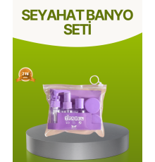 Seyahat Banyo Seti 5 Parça Şeffaf Taşıma Çantalı 30 ml