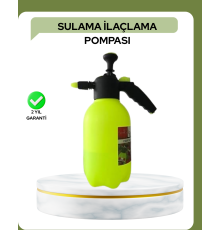 2 Litre Pompalı Püskürtücü Bakır Nozullu Ayarlı Sprey Temizlik ve Bahçe