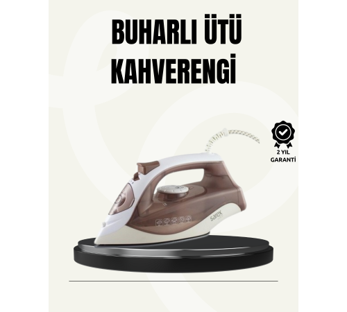 Buharlı Ütü 2200W Seramik Taban 300 ml Kahverengi Dikey Ütüleme