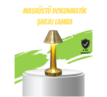 LED Masa Lambası 3 Renk Ayarlı Şarjlı Kablosuz Modern Tasarım