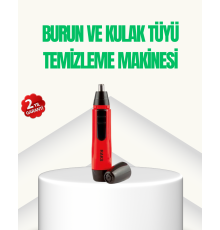 Kulak Burun Tüy Temizleme Makinası Pilli Kırmızı Ergonomik