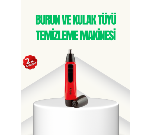 Kulak Burun Tüy Temizleme Makinası Pilli Kırmızı Ergonomik