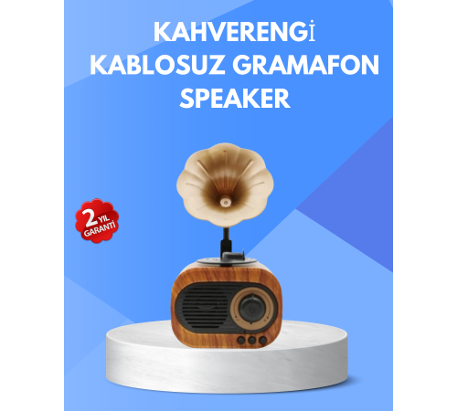 Retro Tasarımlı Mini Bluetooth Hoparlör ve FM Radyo Çoklu Medya