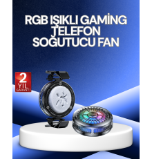 RGB Işıklı Telefon Soğutucu Fan  Cooler Süper Hızlı Soğutma