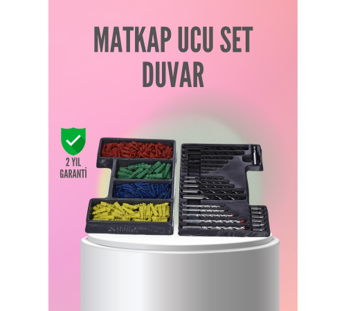 Kapsamlı Matkap Ucu Seti Organizer Kutulu Ahşap Metal Beton Delme