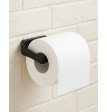 Şık Tasarım Siyah Tuvalet Kağıdı Askılığı Metal Peçetelik