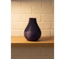 Mor Çizgili Dekoratif Vazo 11 cm Modern Tasarım Aksesuar