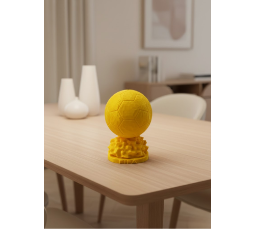 Sarı FIFA Topu Dekoratif Biblo 10cm Modern Masa Üstü Aksesuar