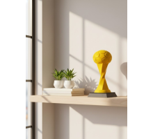 Toplu Kupa Sarı 21cm Dekoratif Ödül Tasarım Biblo