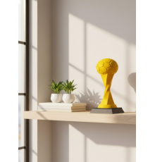 Toplu Kupa Sarı 21cm Dekoratif Ödül Tasarım Biblo