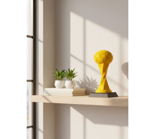 Toplu Kupa Sarı 21cm Dekoratif Ödül Tasarım Biblo