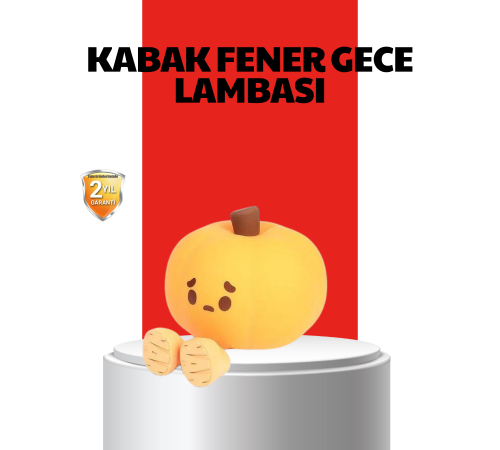 Pumpkin LED Night Light Dokunmatik Şarjlı Silikon Gece Lambası