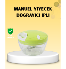 Manuel Yiyecek Doğrayıcı İpli Hızlı Pratik Sebze Kıyıcı