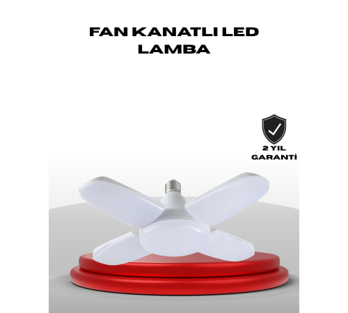 4 Kollu Katlanır Pervane LED Ampül 60 Watt Yüksek Aydınlatma ve Enerji Tasarrufu