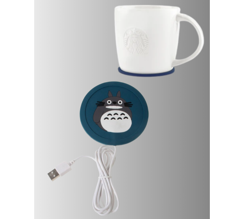 Totoro Figürlü USB Bardak Isıtıcı Sıcak Tutucu Mat 60 Derece Maksimum