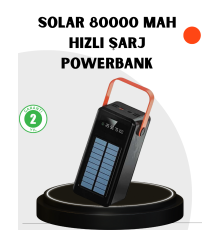 Powerbank Hızlı Şarj Solar Güneş Enerjili Çok Girişli