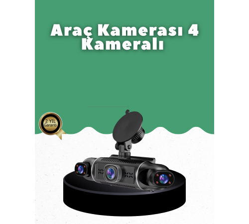 1080P 4 Kanallı Araç Kamerası GPS + WiFi + G Sensör Destekli