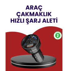 55W PD ve Quick Charge 3.0 Destekli Polygold Araç Şarj Adaptörü