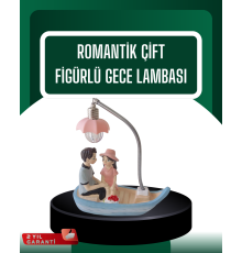 El Ele Tutuşan Çift Figürlü Dekoratif Gece Lambası Romantik Tasarım