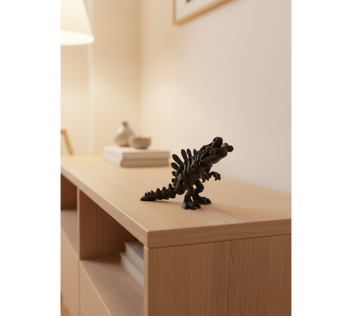 Eklemli Hareketli Dinazor Figürü Siyah – Dekoratif Masa Üstü Oyuncak