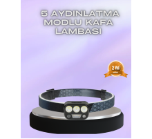 El Hareket Sensörlü LED Kafa Feneri 5 Mod Ayarlanabilir