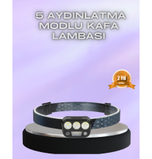 El Hareket Sensörlü LED Kafa Feneri 5 Mod Ayarlanabilir