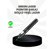 Yüksek Güçlü Yeşil Lazer Pointer 5000mW Şarjlı