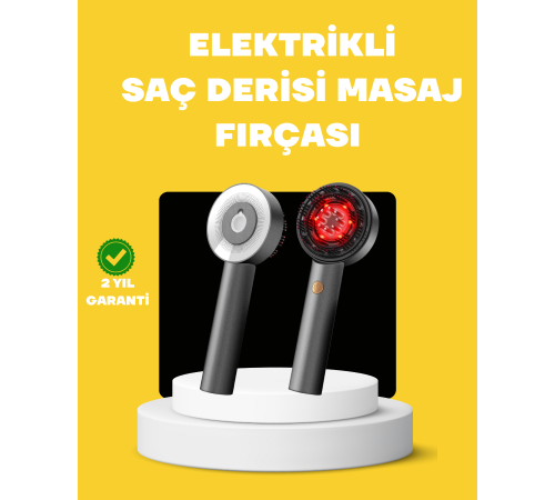 LED Teknolojili Elektrikli Saç Masaj Fırçası Mikro Akımlı