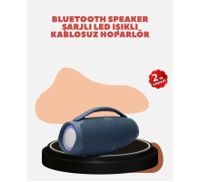 Renkli LED Efektli Suya Dayanıklı Taşınabilir Kablosuz Hoparlör
