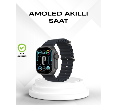 AMOLED Akıllı Saat Bluetooth Arama Su Geçirmez