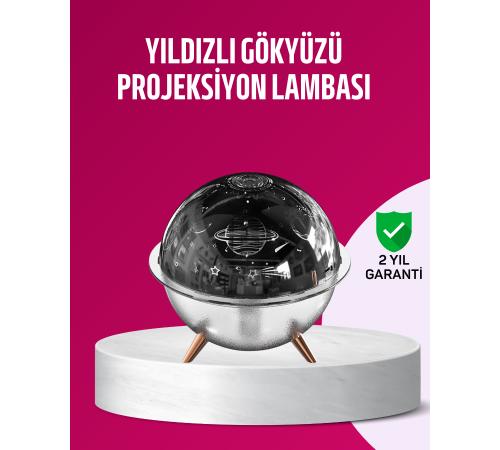 Uzay Temalı Projeksiyonlu Nemlendirici USB Güçlü Gece Lambası