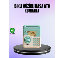 Su Yeşili Elektronik Şifreli ATM Tasarımlı Para Biriktirme Kumbarası
