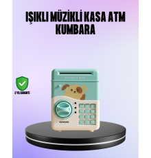 Su Yeşili Elektronik Şifreli ATM Tasarımlı Para Biriktirme Kumbarası