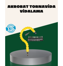 12 Parça Akrobat Bits Seti Çok Amaçlı Vidalama Dayanıklı Çelik