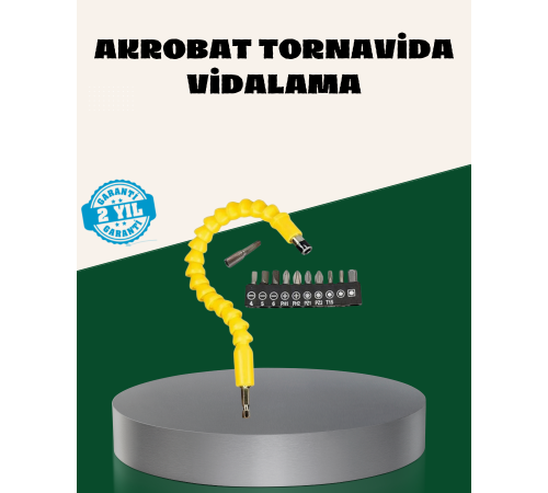 12 Parça Akrobat Bits Seti Çok Amaçlı Vidalama Dayanıklı Çelik