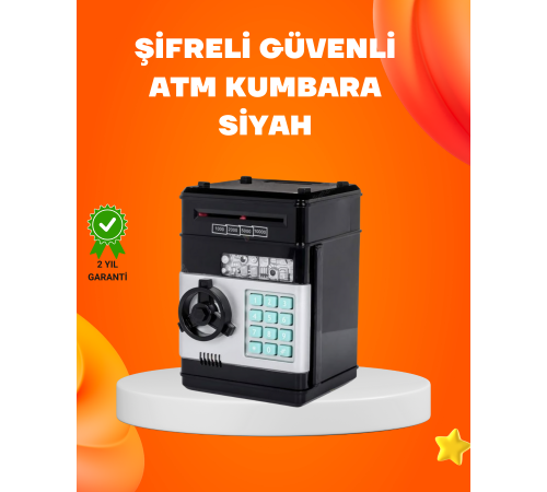 Otomatik Para Çeken Şifreli ATM Tasarımlı Kumbara