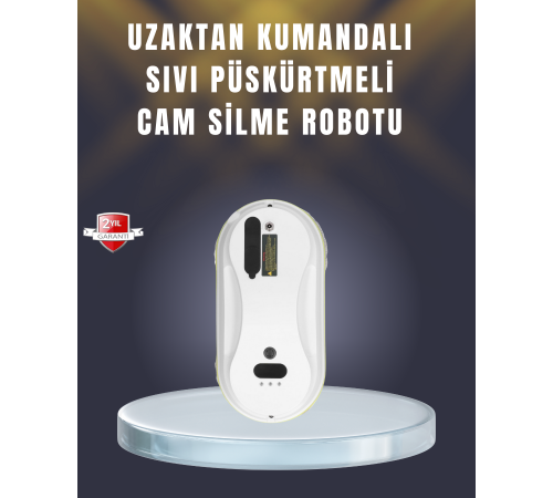 2800 Pa Güçlü Emişli Akıllı Cam Temizleyici Robot