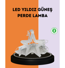 3x3 Metre Yıldız Peri Led Perde Işık Romantik Dekorasyon