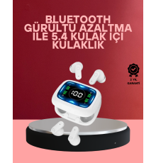 LED Ekranlı Şarj Kutulu Kablosuz Kulaklık Net Arama Özellikli