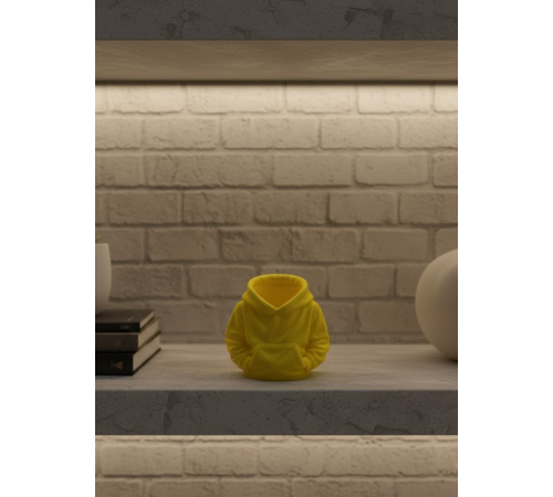 Dekoratif Sarı Hoodie Kalemlik 10x10 cm