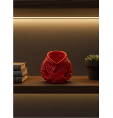 Dekoratif Kırmızı Hoodie Kalemlik 10x10 cm