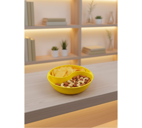 Dekoratif Sarı Çerezlik Kase 4’lü Set 3x12 cm