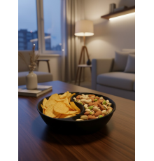 Dekoratif Siyah Çerezlik Kase 4’lü Set 3x12 cm