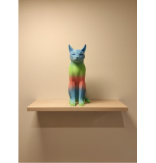 Pastel Rainbow Kedi Figürü Masa ve Raf Üstü Ev Dekorasyonu