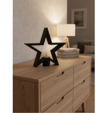 Siyah Yıldız Şeklinde Mumluk Loş Işık Dekor Aksesuarı