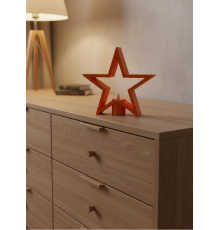 Dekoratif Yıldız Şeklinde Turuncu Mumluk Ev Aksesuarı