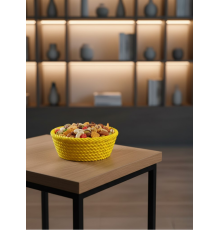 Yuvarlak Çerezlik Sarı Şık Tasarım ve Kompakt Boyut