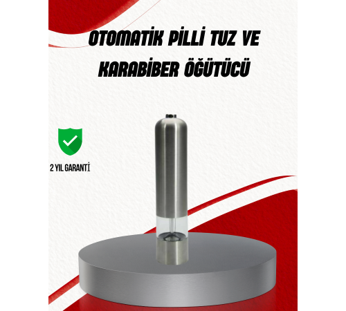 Işıklı Pilli Baharat Değirmeni Taze ve Pratik Öğütme