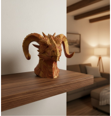 Altın Kırmızı Ejderha Figürü