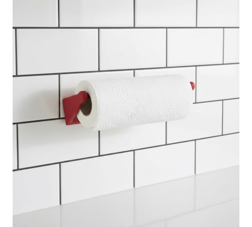 Kırmızı Peçete Askısı Mutfak Duvar Tipi Peçetelik Organizer